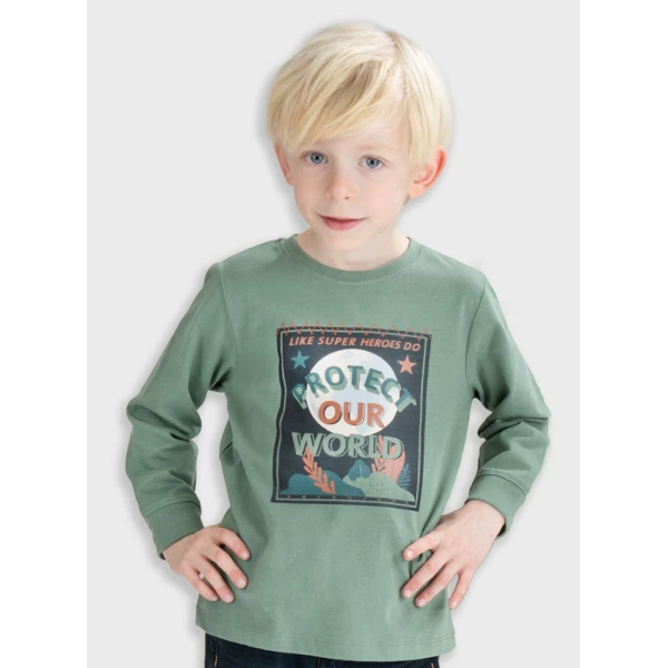 ENERGIERS BLOUSE BOY BEBE DESERT GREEN