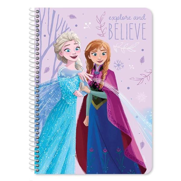 SPIRAL NOTEBOOK 17X25 2 THEMES 60 SHEETS FROZEN 2 - 2 DESIGNS