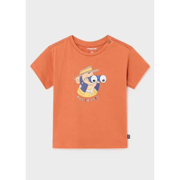 MAYORAL SHORT SLEEVES BLOUSE PLAY FUN SOFT ORANGE