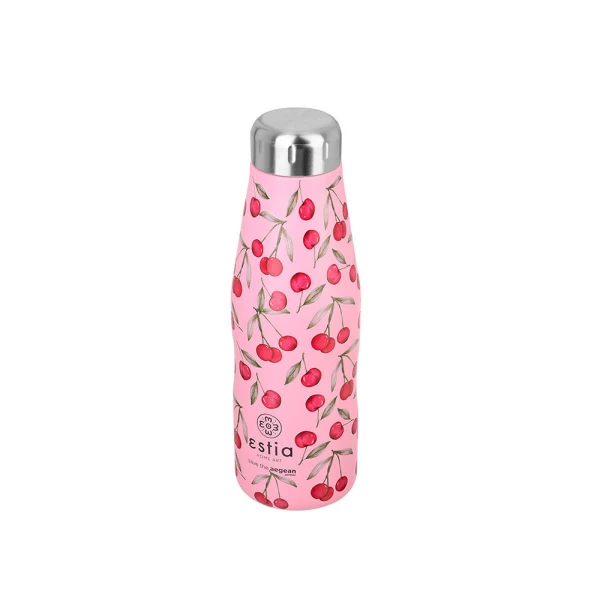 ESTIA HOME ART ΘΕΡΜΟΣ TRAVEL FLASK  500ml - CHERRY ROSE