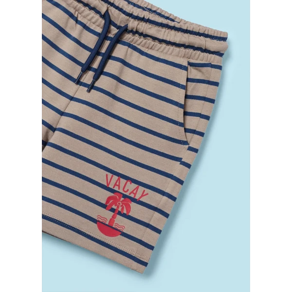 MAYORAL SET COTTON BERMUDA SHORTS STRIPED WATERMELON