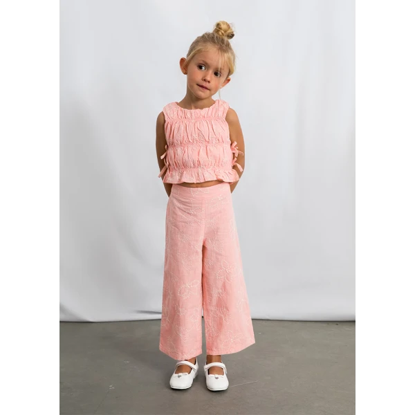 MAYORAL SET TROUSERS LONG EMBROIDERED SOFT PINK