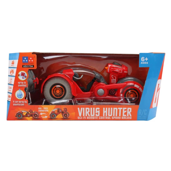 REMOTE CONTROL VEHICLE VIRUS HUNTER WITH USB - RED
