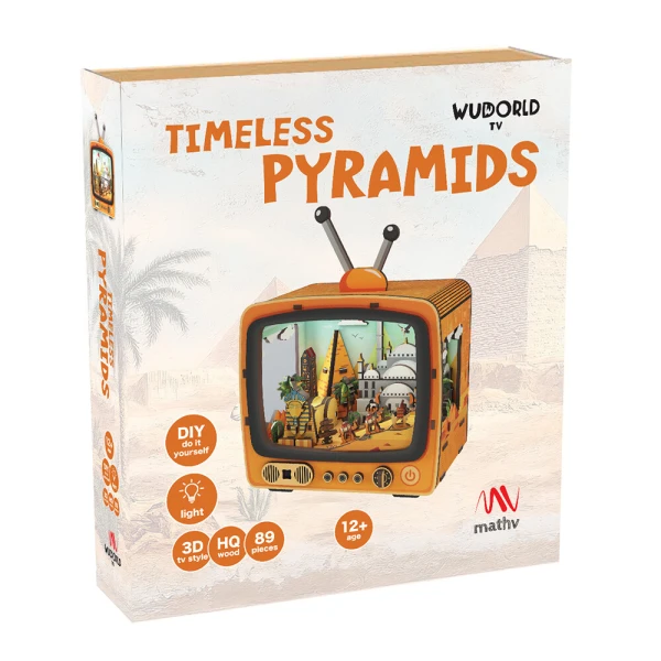WUDORLD VINTAGE TV ΞΥΛΙΝΗ ΚΑΤΑΣΚΕΥΗ TIMELESS PYRAMIDS