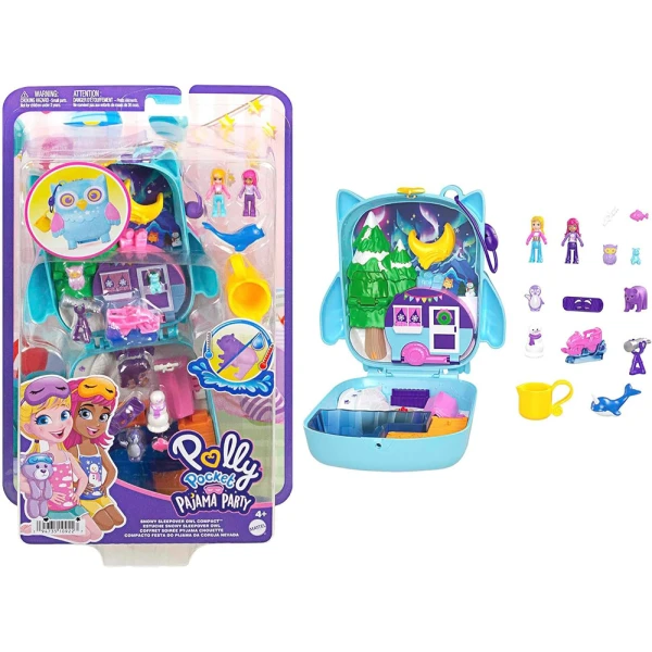 POLLY POCKET Ο ΚΟΣΜΟΣ ΤΗΣ POLLY - ΣΕΤΑΚΙ SNOWY SLEEPOVER OWL