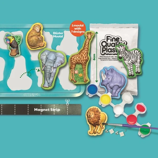4M CONSTRUCTION WILD ANIMALS MAGNETS/PIN