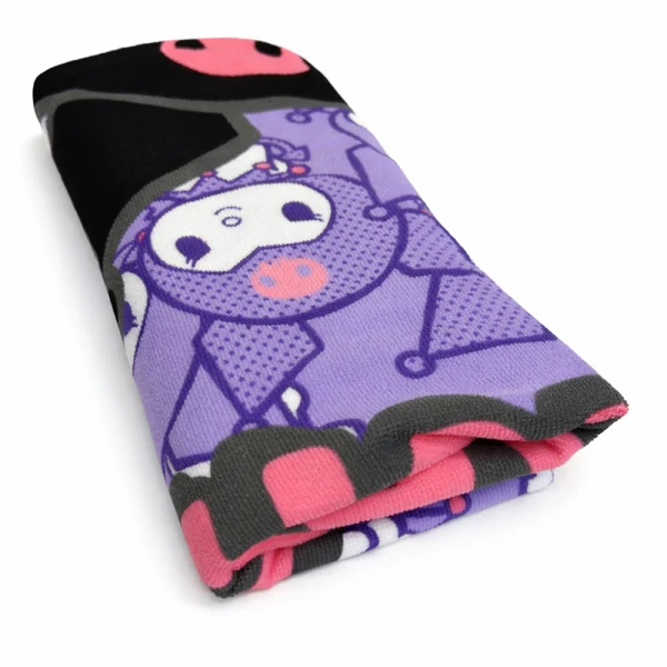 KIDS BEACH TOWEL MICROFIBER 70X140 cm PURPLE KUROMI