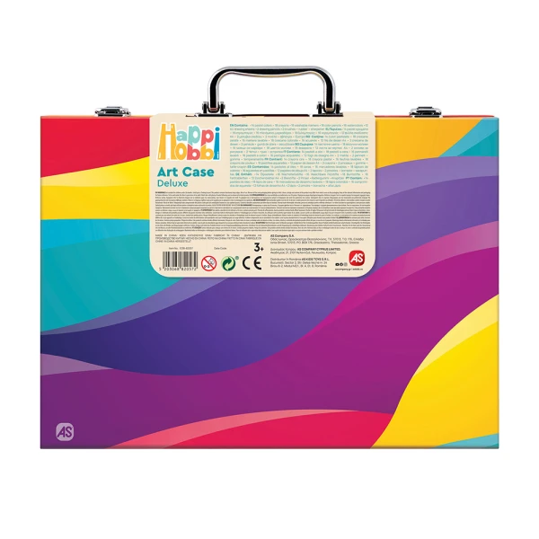 HAPPIHOBBI ΚΑΣΕΤΙΝΑ ΖΩΓΡΑΦΙΚΗΣ DELUXE RAINBOW ΜΕ 100 ΑΞΕΣΟΥΑΡ ΓΙΑ 3+ ΧΡΟΝΩΝ