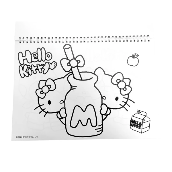 DRAWING PAD 23X33 cm 40 SHEETS AND STICKERS HELLO KITTY