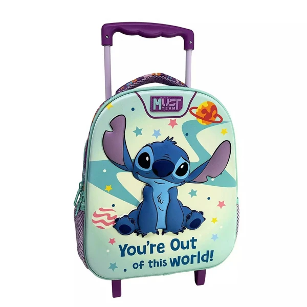MUST TEAM ΤΣΑΝΤΑ TROLLEY ΝΗΠΙΟΥ 27Χ10Χ31 εκ. 2 ΘΗΚΕΣ - LILO & STITCH YOU\'RE OUT OF THIS WORLD
