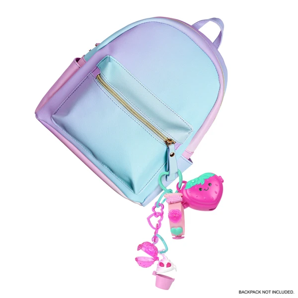 POLLY POCKET DOLL WITH ACCESSORIES & KEYCHAIN - STRAWBERRY