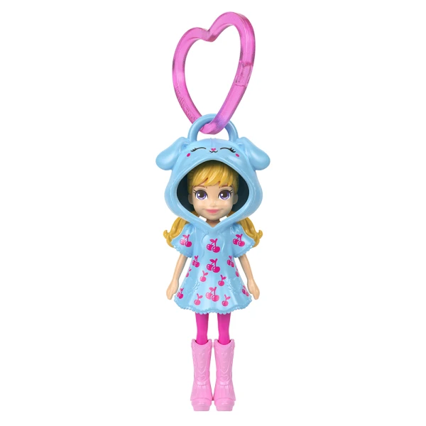 POLLY POCKET DOLL WITH BLUE CHERRY HOODIE