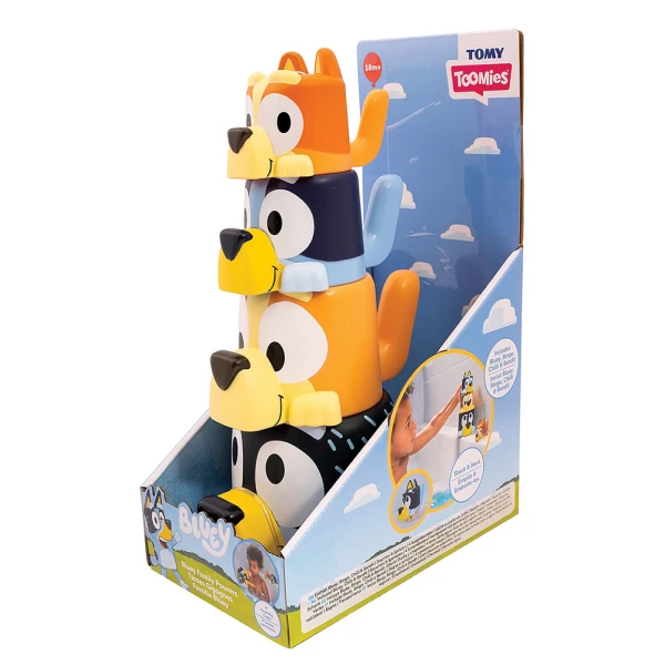 TOMY TOOMIES ΒΡΕΦΙΚΟ ΠΑΙΧΝΙΔΙ ΜΠΑΝΙΟΥ ΟΙΚΟΓΕΝΕΙΑ BLUEY ΠΥΡΑΜΙΔΑ ΓΙΑ 18+ ΜΗΝΩΝ