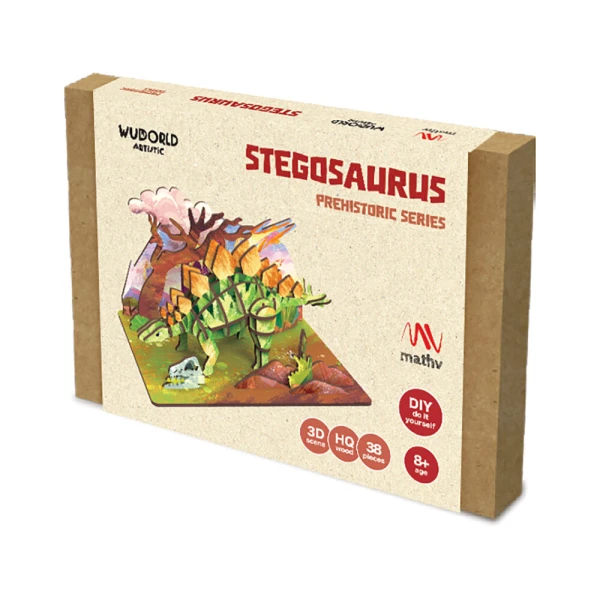 WUDORLD ARTISTIC DINO ΞΥΛΙΝΗ ΚΑΤΑΣΚΕΥΗ STEGOSAURUS