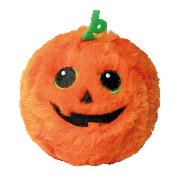 TY FLUFFY BALL BEANIE BOUNCERS - ORANGE PUMPKIN