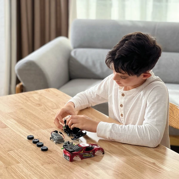 EXOST BUILD 2 DRIVE REMOTE CONTROL & ASSEMBLED RACE CAR RED