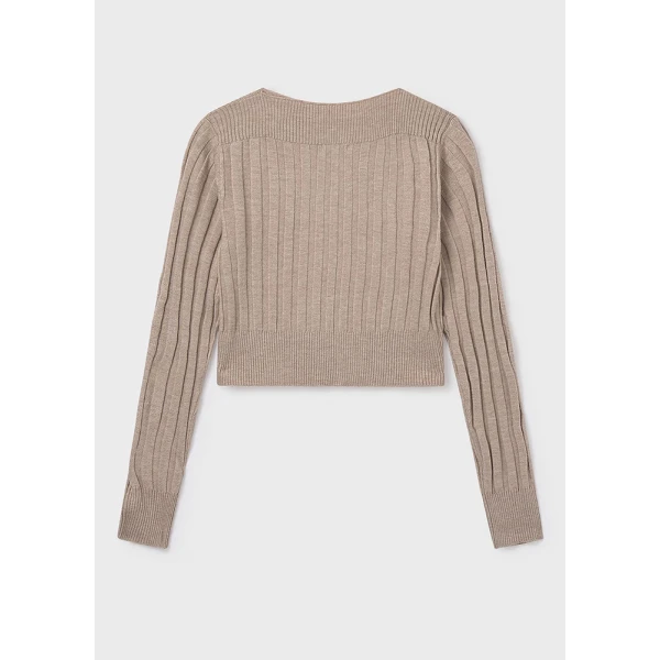 MAYORAL JERSEY PERFORATED DARK BEIGE