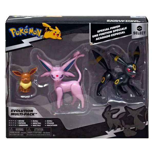 POKEMON EVOLUTION FIGURES 3 pcs. - EEVEE, UMBREON, ESPEON