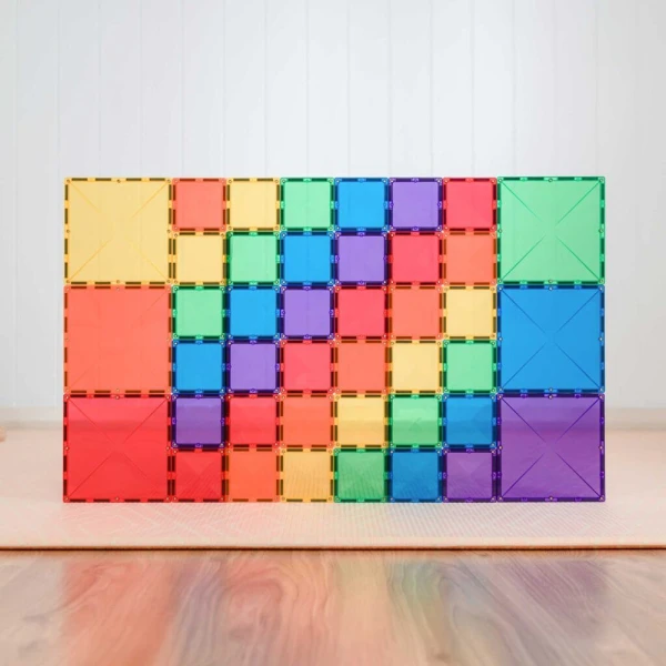 CONNETIX MAGNETIC TILES RAINBOW SQUARE PACK 42 pcs