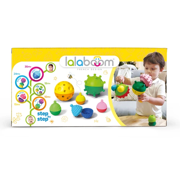 LALABOOM 2 ΜΠΑΛΕΣ ΑΦΗΣ ΚΑΙ 4 ΕΚΠΑΙΔΕΥΤΙΚΕΣ ΧΑΝΤΡΕΣ ΓΙΑ 10-36 ΜΗΝΩΝ