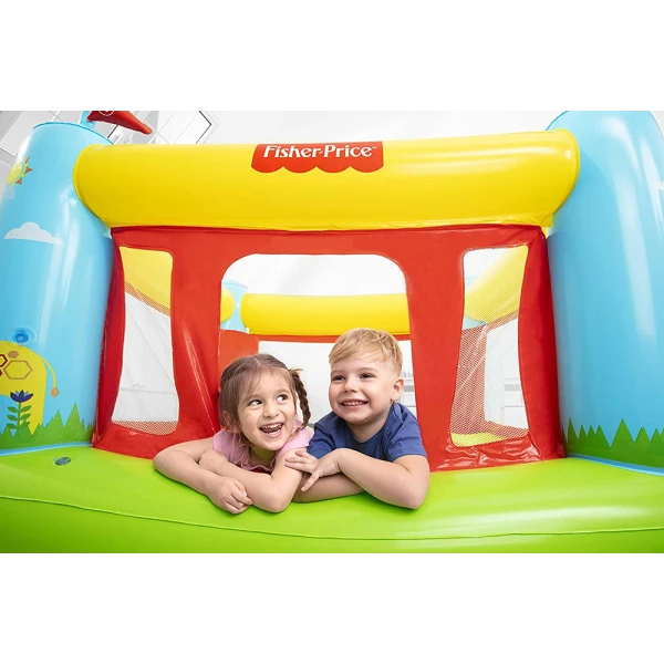 BESTWAY FISHER PRICE ΦΟΥΣΚΩΤΟ ΤΡΑΜΠΟΛΙΝΟ BOUNCETASTIC 175X173X135 εκ.