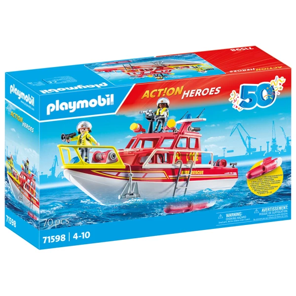 PLAYMOBIL ΠΥΡΟΣΒΕΣΤΙΚΟ ΣΚΑΦΟΣ ΔΙΑΣΩΣΗΣ 