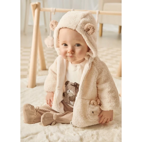 MAYORAL FUR CARDIGAN BEIGE