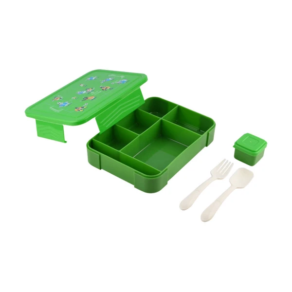 LUNCH BOX SAVE THE AEGEAN 1330ml 5 COMPARTMENTS WITH SPOON/FORK – JUNGLE KICK