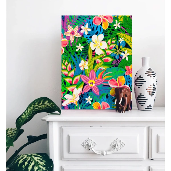 SPLAT PLANET PAINTING BY NUMBERS KIT ON FRAMED CANVAS 40X30 cm SUMMER VIBES