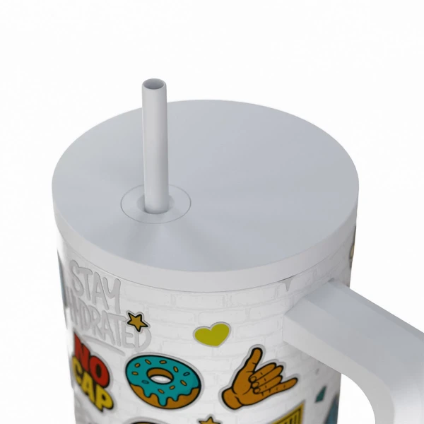 ESTIA HOME ART THERMAL BOTTLE STRAW TUMBLER XL 900ml - URBAN VIBES