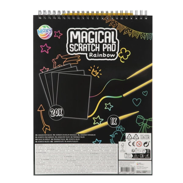MAGICAL SCRATCH PAD ΖΩΓΡΑΦΙΚΗΣ ΜΕ 20 ΦΥΛΛΑ A4 & ΣΤΥΛΟ SCRATCH - 2 ΣΧΕΔΙΑ