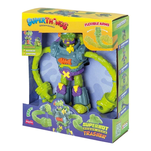 SUPERTHINGS SUPERBOT POWER ARMS WITH TRASHER FIGURES FOR AGES 4+
