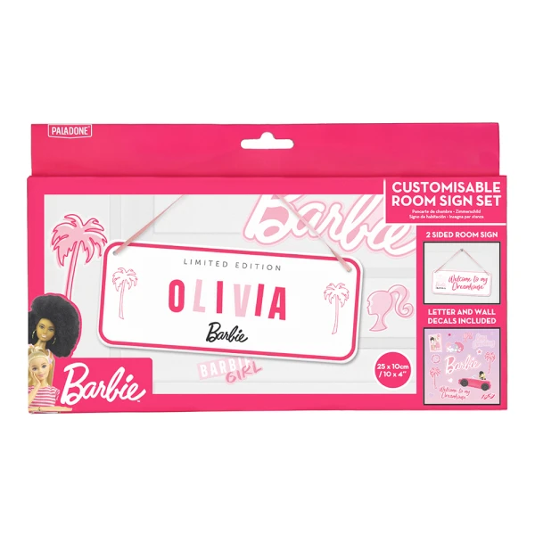 PALADONE LIGHT BARBIE CUSTOMISABLE ROOM SIGN SET