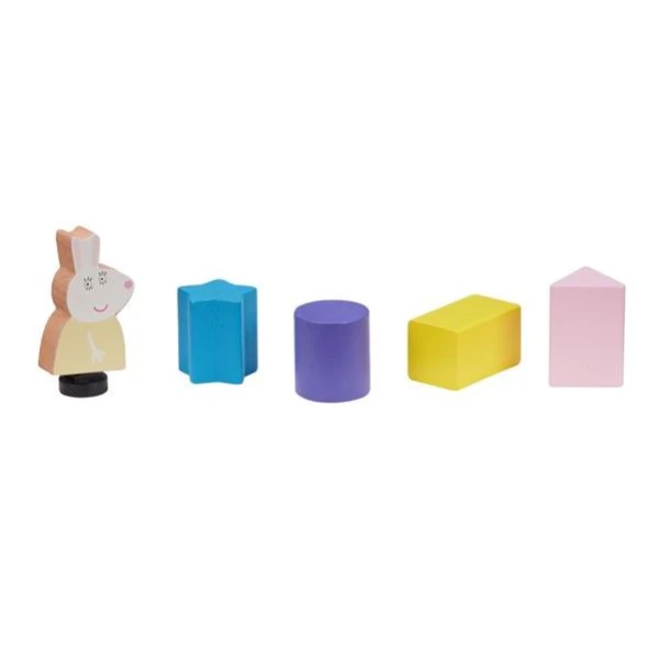 PEPPA PIG ΞΥΛΙΝΟ ΣΧΟΛΙΚΟ ΛΕΩΦΟΡΕΙΟ ΜΕ ΣΧΗΜΑΤΑ