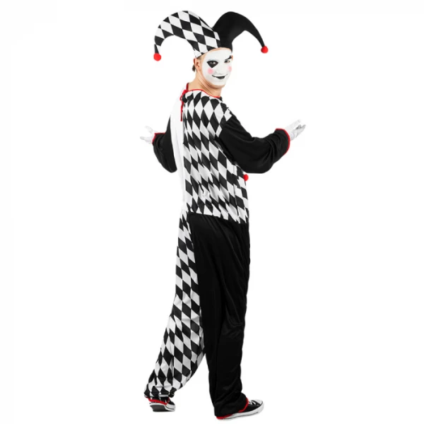 ADULTS CARNIVAL COSTUME JESTER M-L