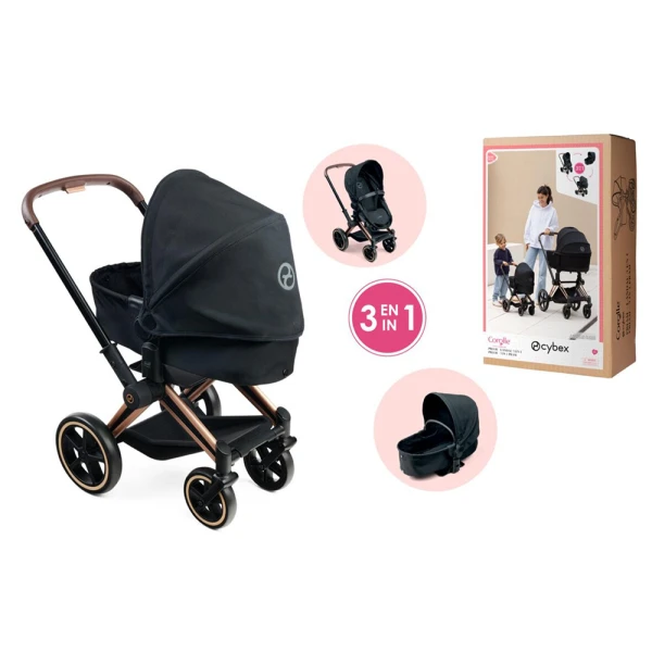 COROLLE ΚΑΡΟΤΣΙ ΚΟΥΚΛΑΣ CYBEX 3 ΣΕ 1  ΜΑΥΡΟ