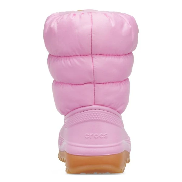 CROCS CLASSIC NEO PUFF BOOT K PINK TWEED-GUM