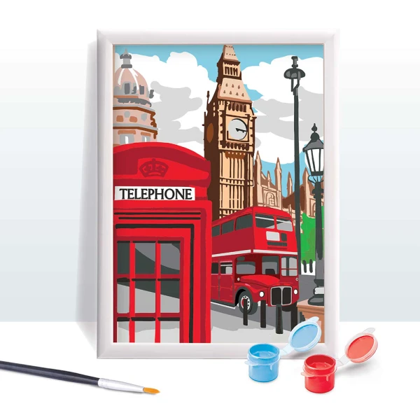 HAPPIHOBBI PAINT & FRAME BY NUMBERS MAJESTIC LONDON FOR 12+ YEARS