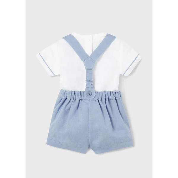 MAYORAL SET TROUSERS SHORT BRACES DARK AZURE