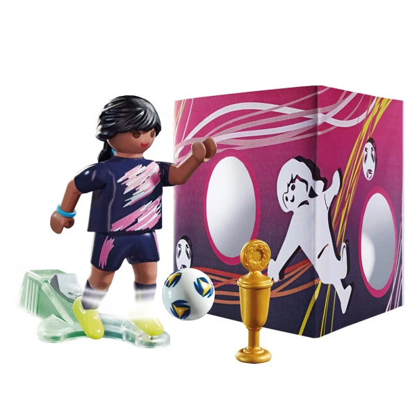 PLAYMOBIL SPECIAL PLUS ΓΥΝΑΙΚΑ ΠΟΔΟΣΦΑΙΡΙΣΤΗΣ ΜΕ ΤΟΙΧΟ ΕΞΑΣΚΗΣΗΣ