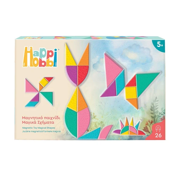 HAPPIHOBBI MAGNET MAGICAL SHAPES 26 EDUCATIONAL PAPER MAGNETS 