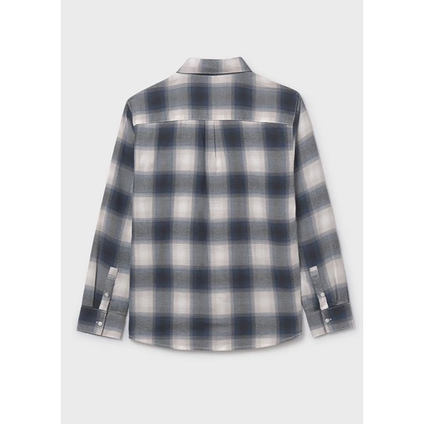 MAYORAL SHIRT PLAID FLANNEL GREY 