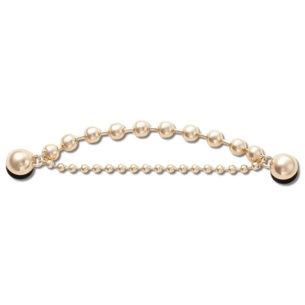 CROCS CHARM UNIQUE GOLD AND CRYSTAL DOUBLE CHAIN