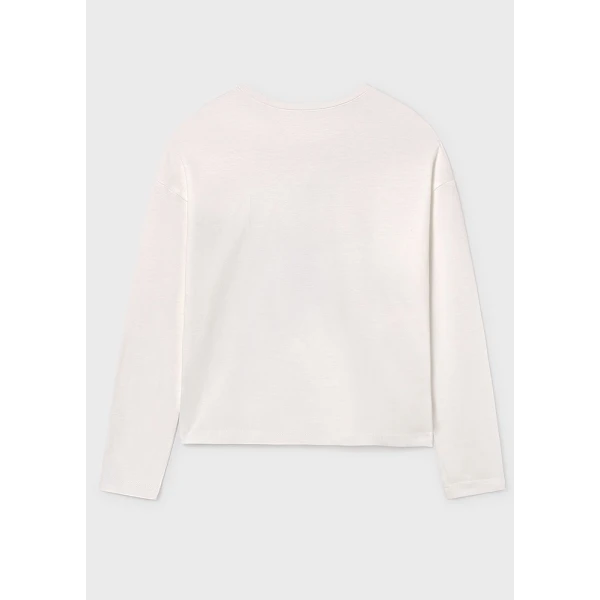 MAYORAL LONG-SLEEVE T-SHIRT GIRL CREAM 