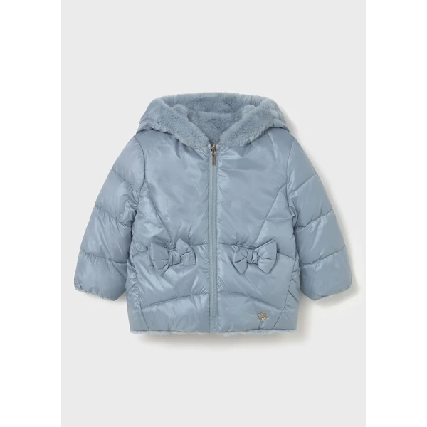MAYORAL REVERSIBLE FUR JACKET LIGHT BLUE-PURPLE 
