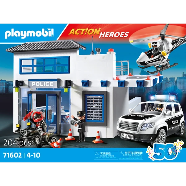 PLAYMOBIL CITY ACTION ΑΣΤΥΝΟΜΙΚΟ ΤΜΗΜΑ ΜΕ ΠΕΡΙΠΟΛΙΚΟ ΚΑΙ ΕΛΙΚΟΠΤΕΡΟ 