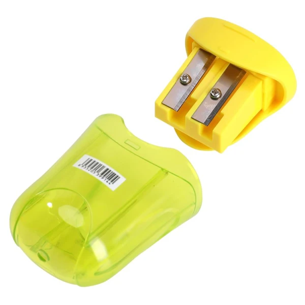 DELI PLASTIC DOUBLE SHARPENER U-TOUCH - 3 COLOURS