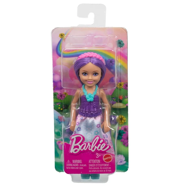 BARBIE CHELSEA DOLL FAIRYTALE WORLD - ROYAL WITH PURPLE HAIR