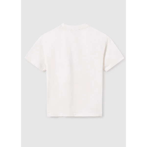 MAYORAL BLOUSE SHORT SLEEVES PRINT PALM CREAM