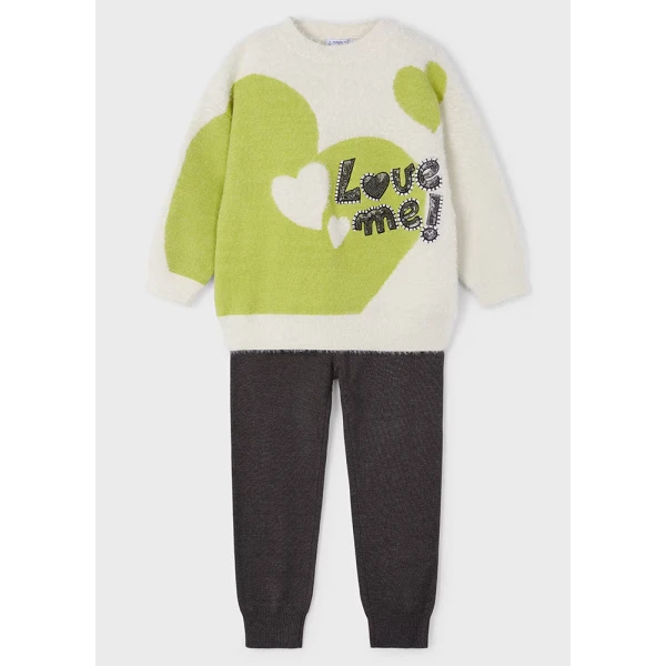 MAYORAL SET TROUSERS KNIT GREY INTENSE